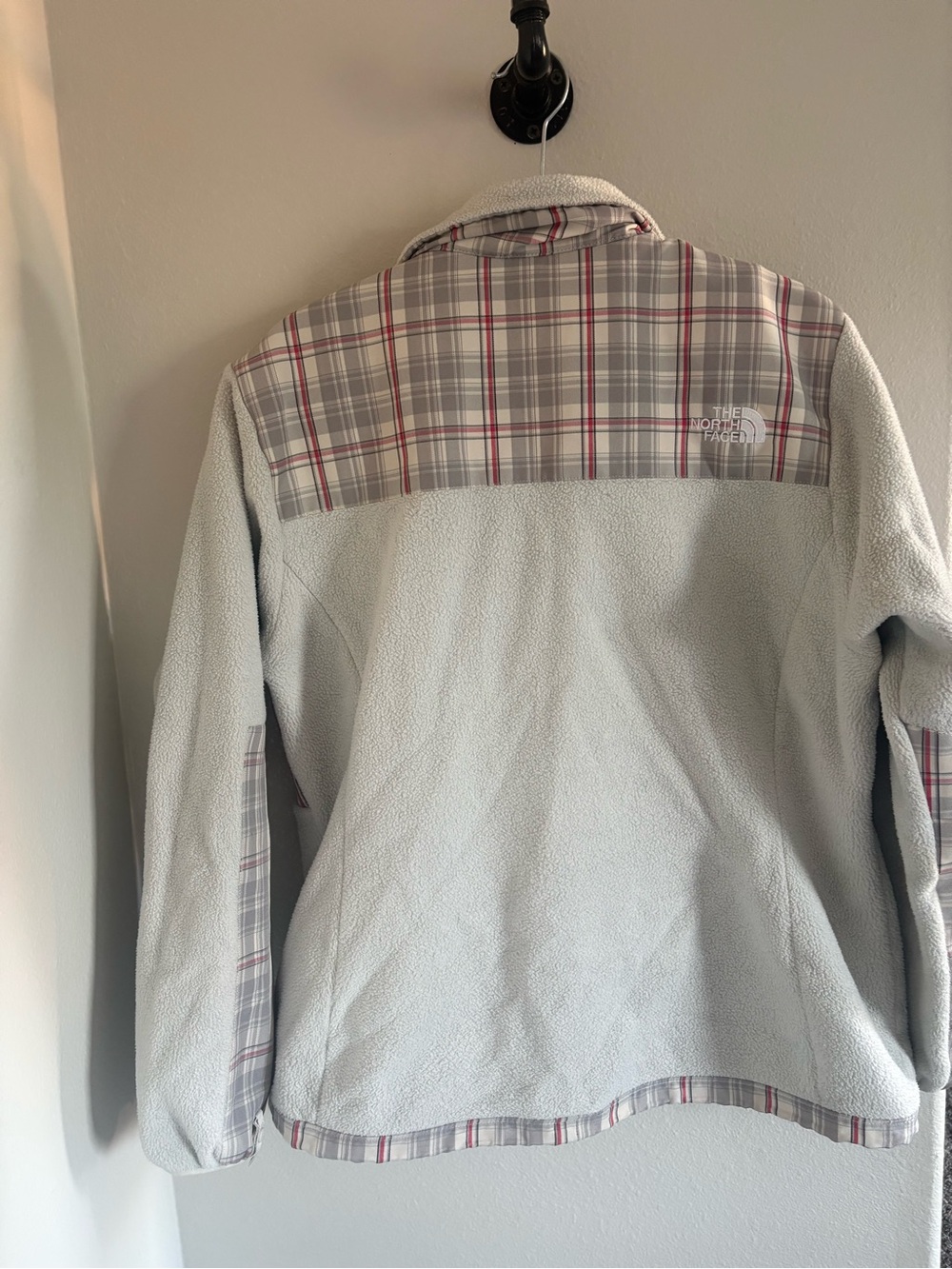 The North Face Light Gray Plaid-Accent Fleece Jacket - Picture 6 of 6